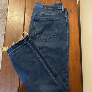 Old Navy Rockstar Mid-Rise size 12 with distressed hem